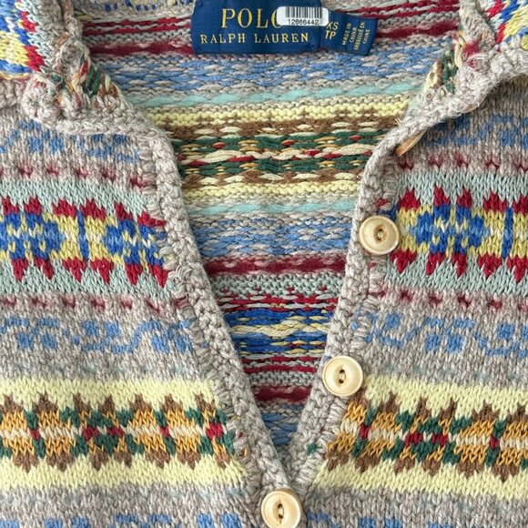 Ralph Lauren Polo Womens Fair Isle Knit Sweater Multicolor Silk & Wool Blend, XS - Picture 4 of 5